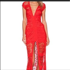 For Love and lemons red dress S
